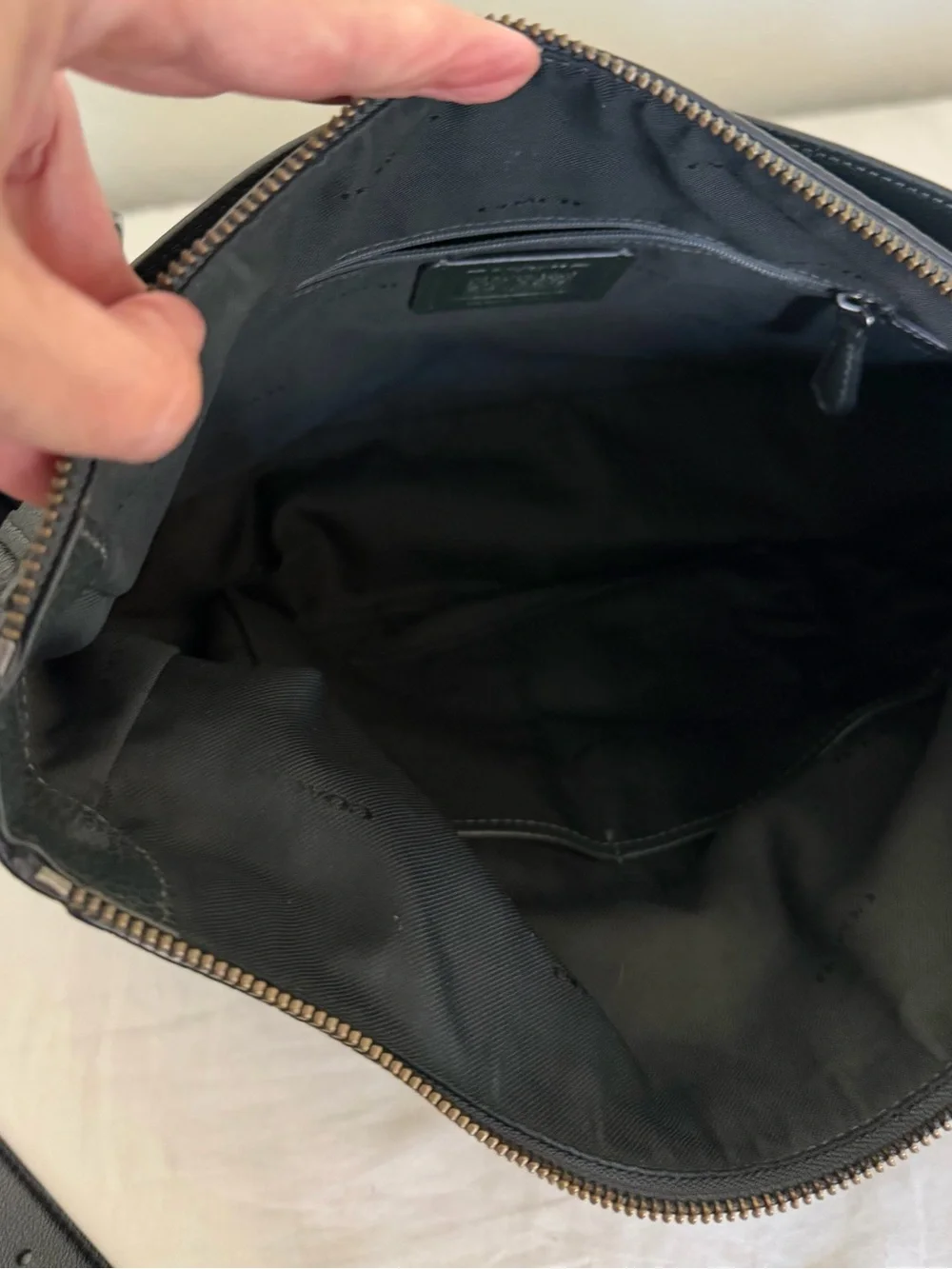 Coach gunmetal gray Pebbled Leather Chelsea Hobo with Chain-Link Strap